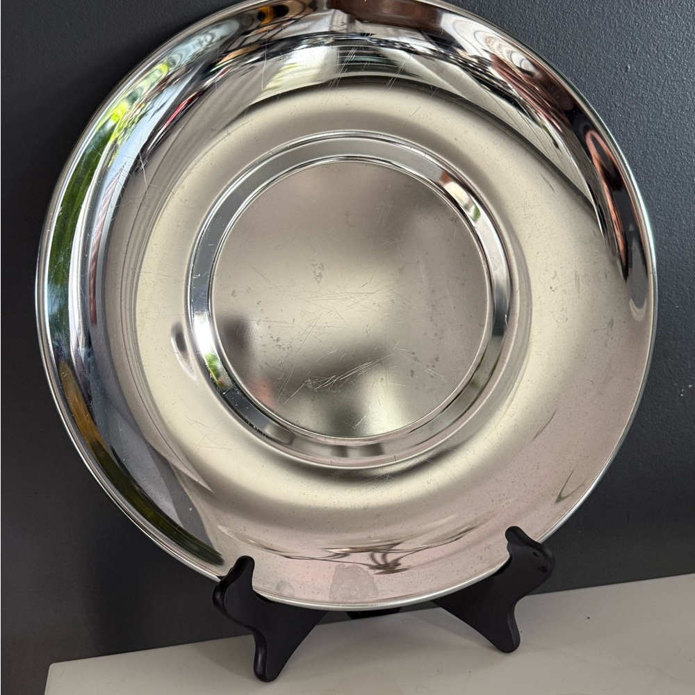 Elegant Silver Decorative Plate